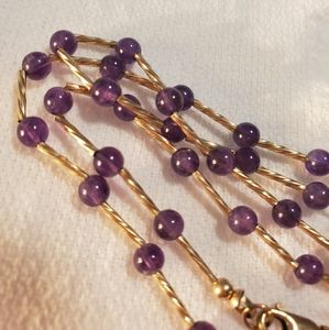 14K Gold Filled Amethyst Necklace